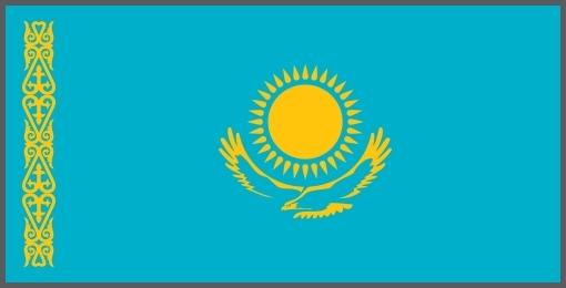 Flagge Kasachstan
