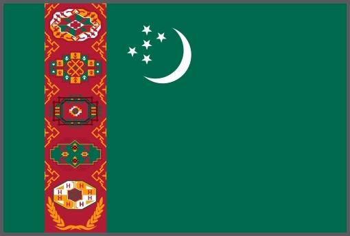 Flagge Turkmenistan